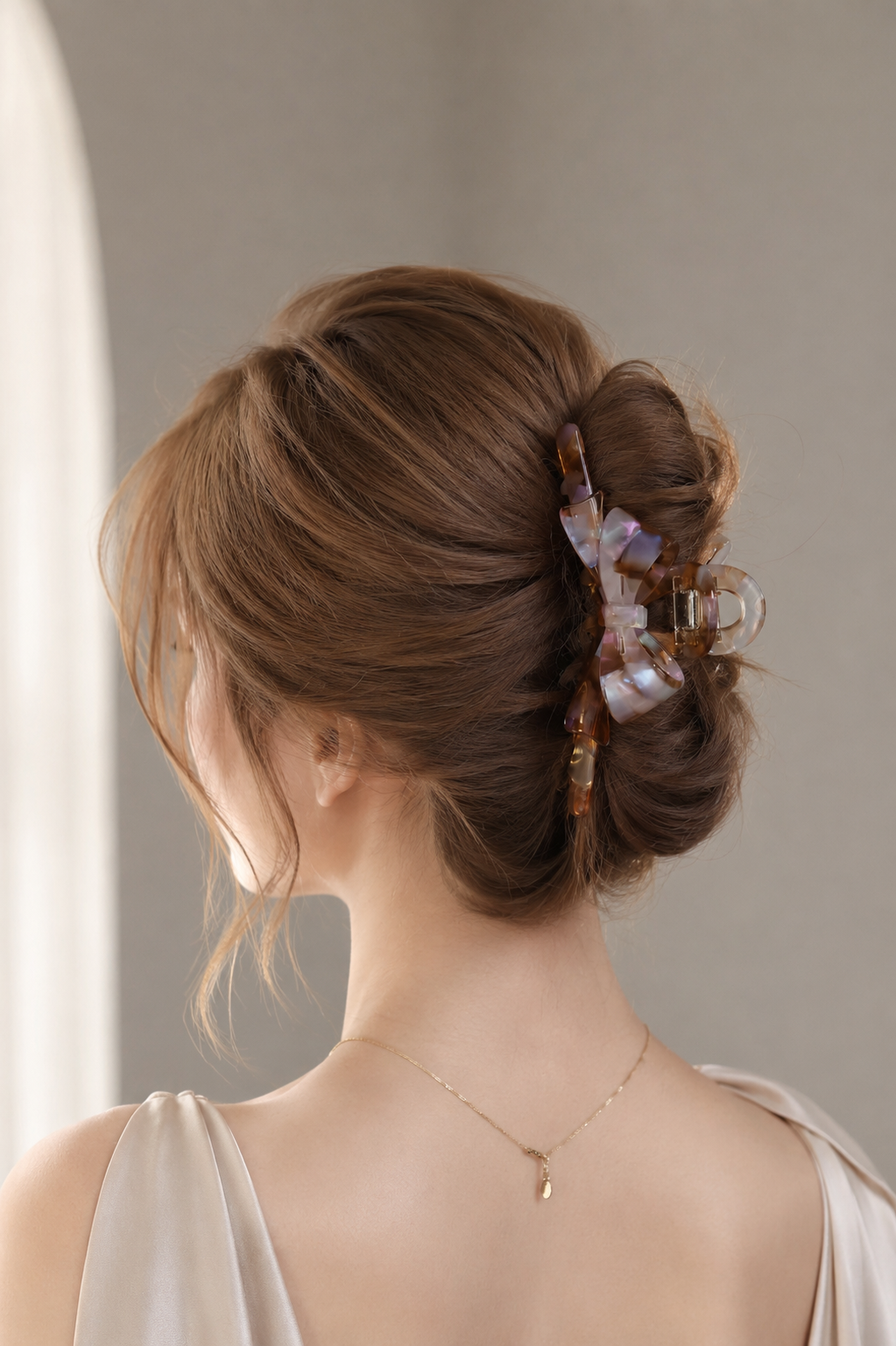 Large Bow Acetate Hair Claw – 5 Inch Claw Clip for Thick Hair