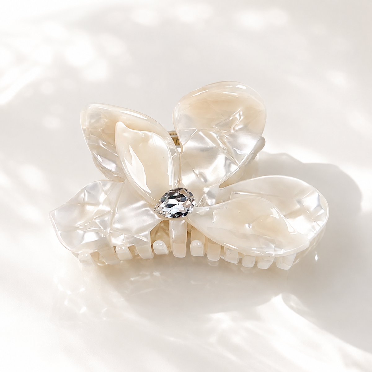 Crystal Bloom Acetate Hair Claw