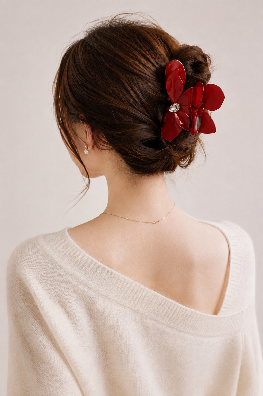 Crystal Bloom Acetate Hair Claw