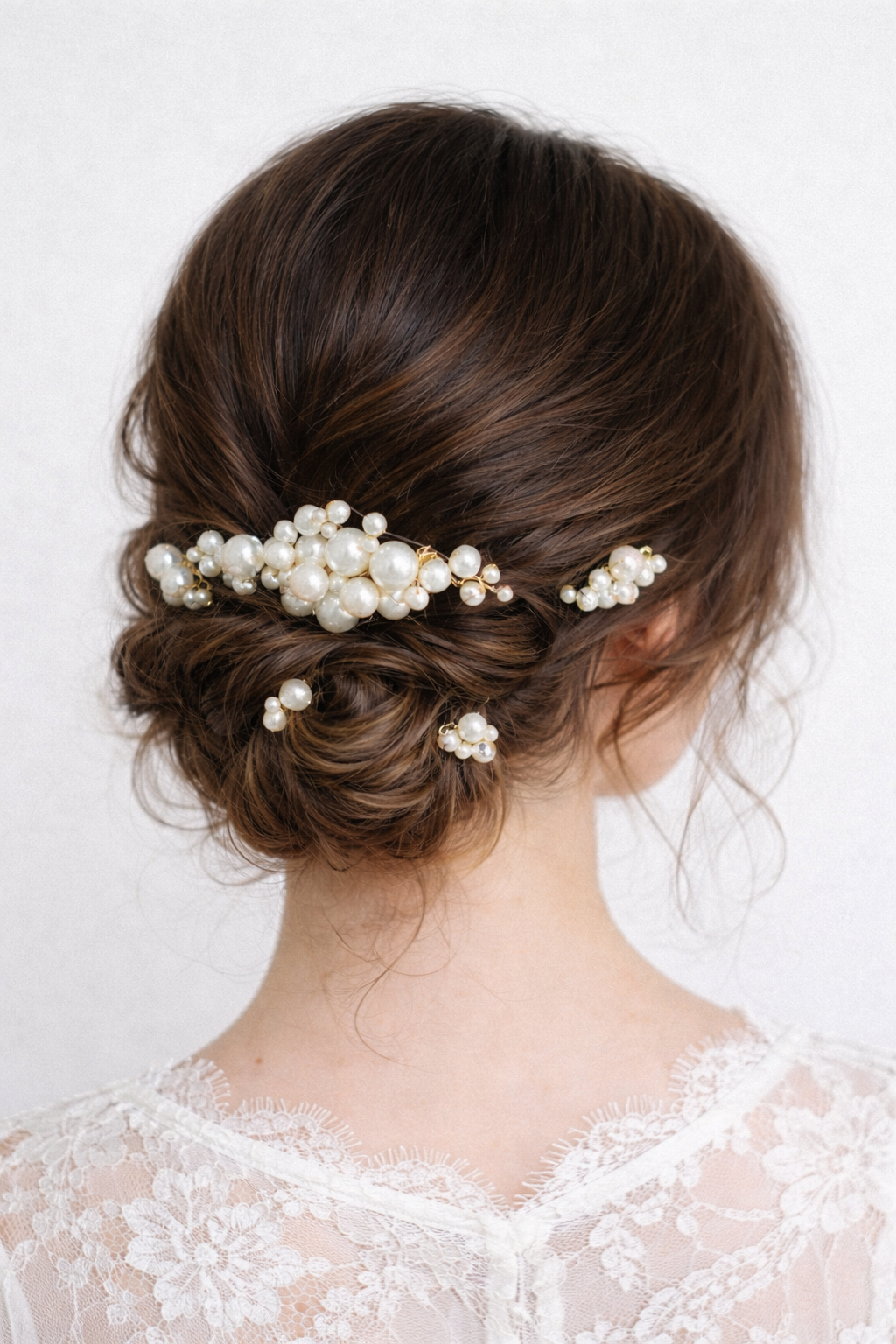 5-Piece Pearl Bridal Hair Comb & Pin Set