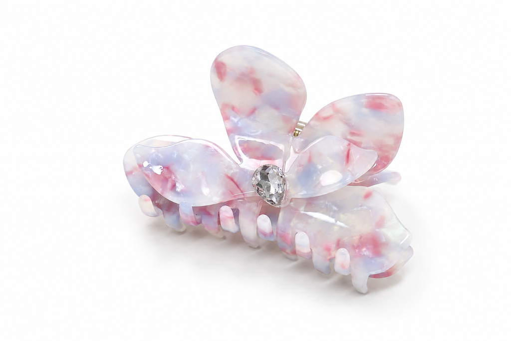Crystal Bloom Acetate Hair Claw