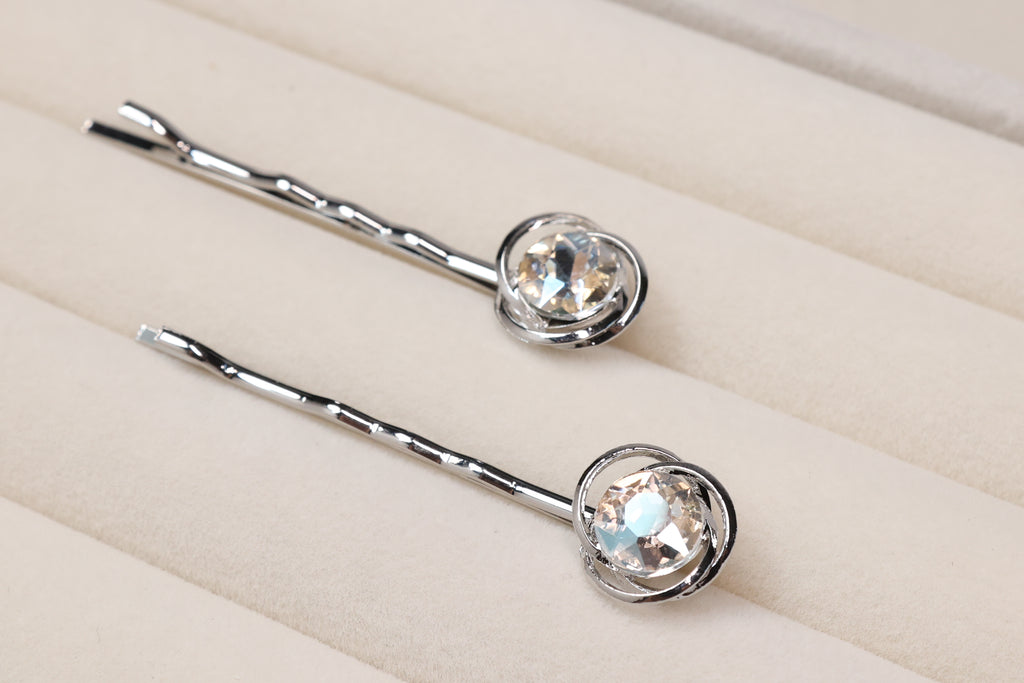Crystal Bobby Pins for Elegant Updos – Gold & Silver Rhinestone Hair Pins