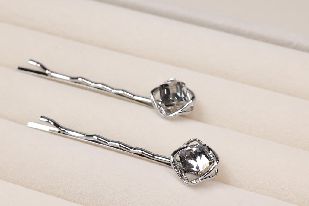 Crystal Bobby Pins for Elegant Updos – Gold & Silver Rhinestone Hair Pins