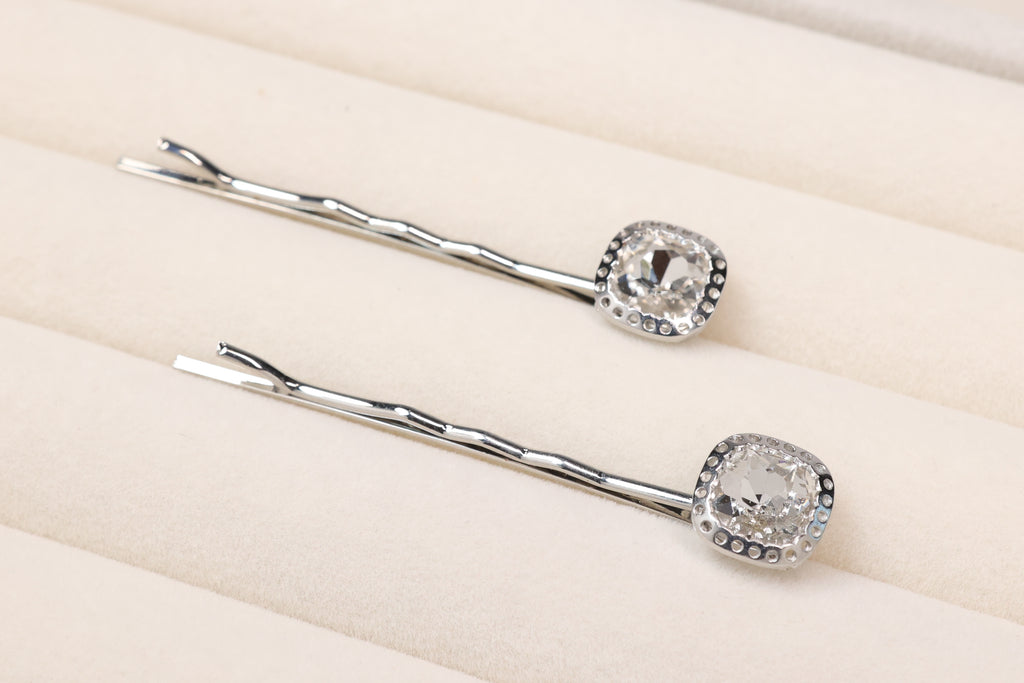 Crystal Bobby Pins for Elegant Updos – Gold & Silver Rhinestone Hair Pins