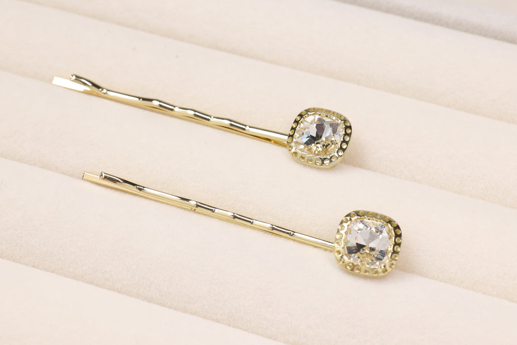 Crystal Bobby Pins for Elegant Updos – Gold & Silver Rhinestone Hair Pins