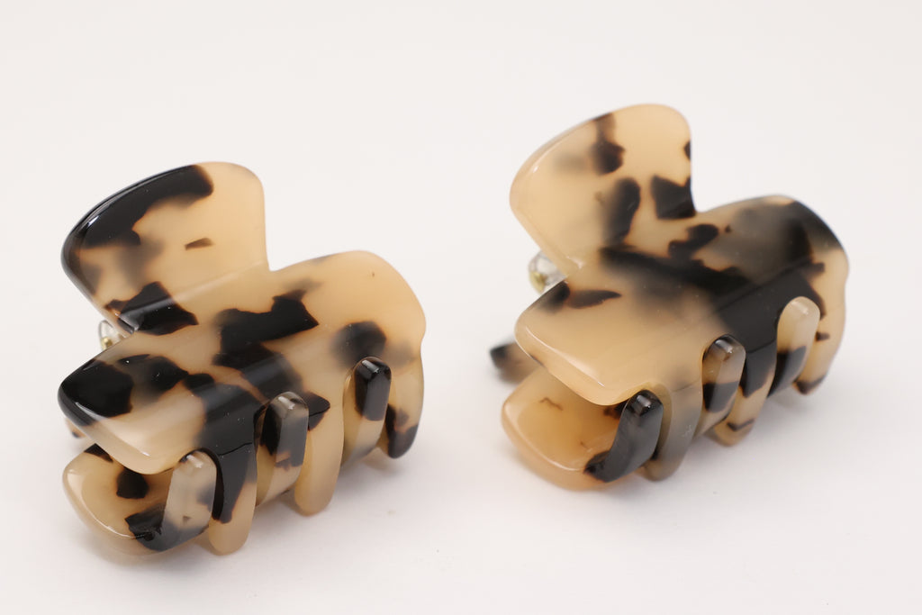 Mini Acetate Hair Claw Clips ，Set of 2 – Small French Claw Clip