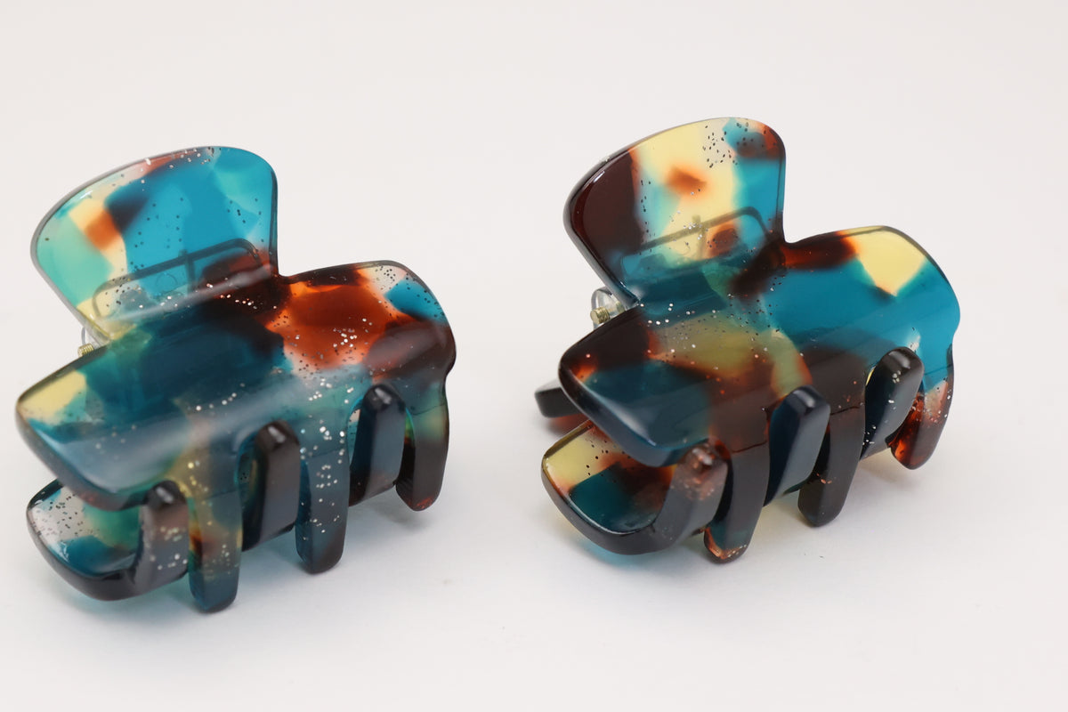 Mini Acetate Hair Claw Clips ，Set of 2 – Small French Claw Clip