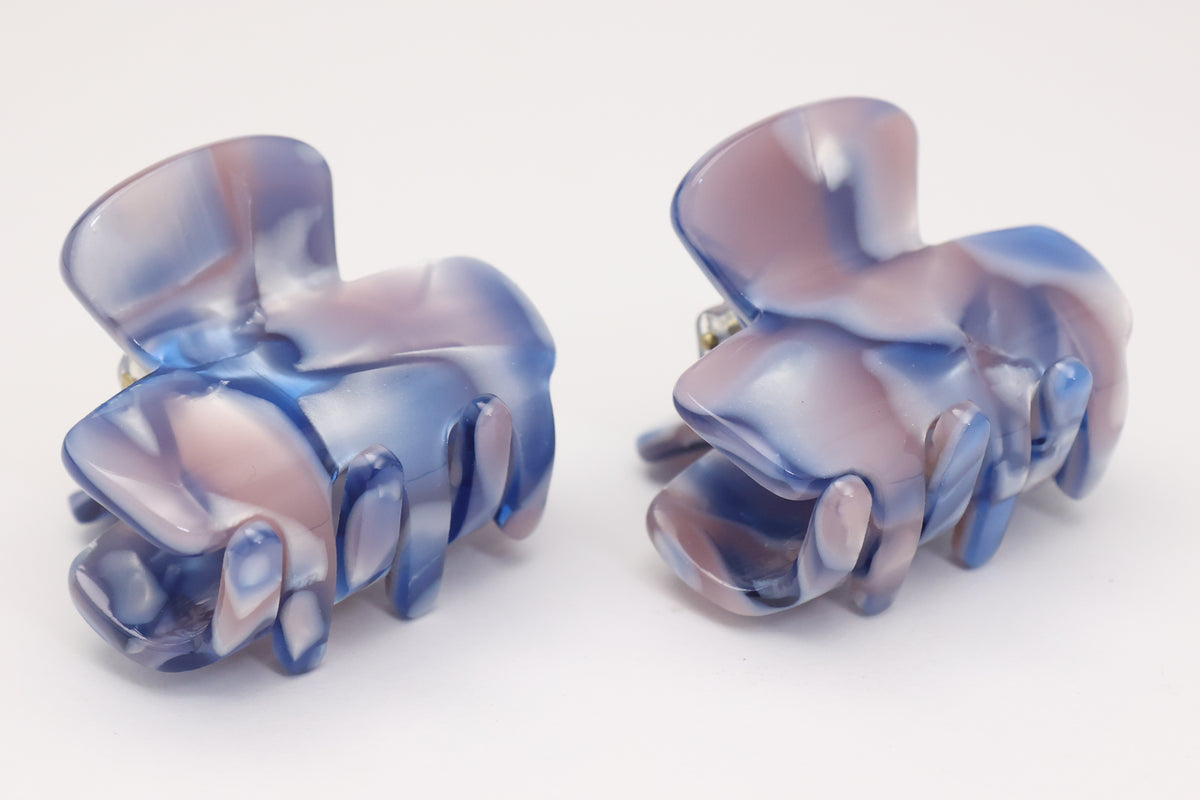 Mini Acetate Hair Claw Clips ，Set of 2 – Small French Claw Clip