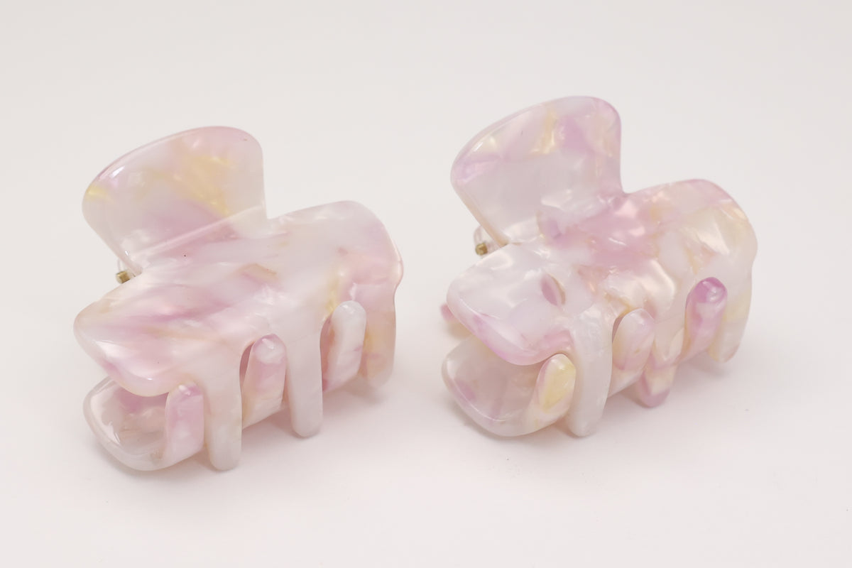 Mini Acetate Hair Claw Clips ，Set of 2 – Small French Claw Clip