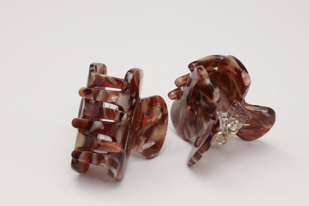 Mini Acetate Hair Claw Clips ，Set of 2 – Small French Claw Clip