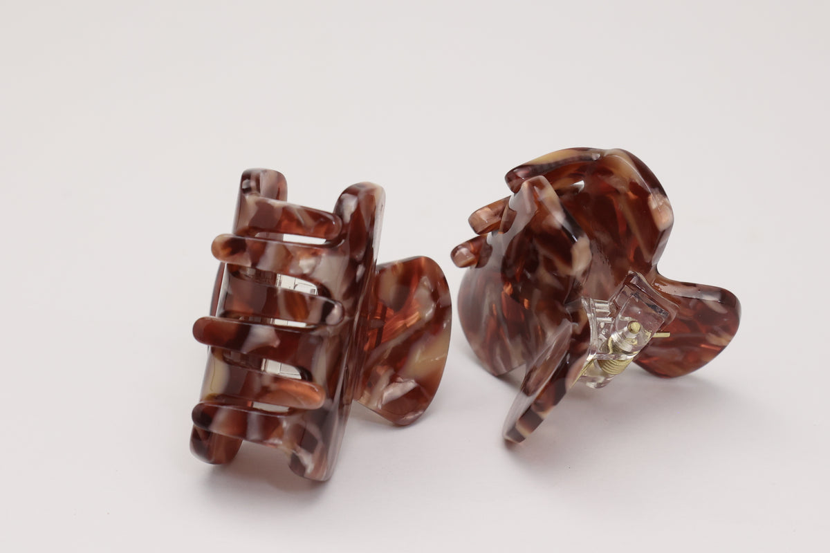 Mini Acetate Hair Claw Clips ，Set of 2 – Small French Claw Clip