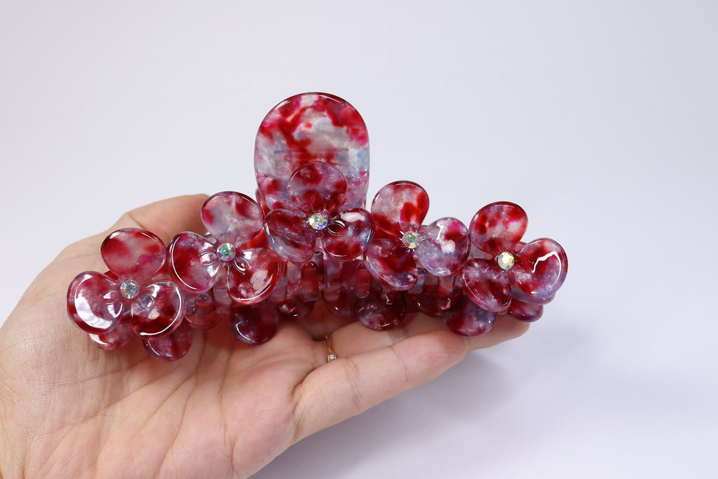Floral Acetate Hair Claw – Large Flower Claw Clip
