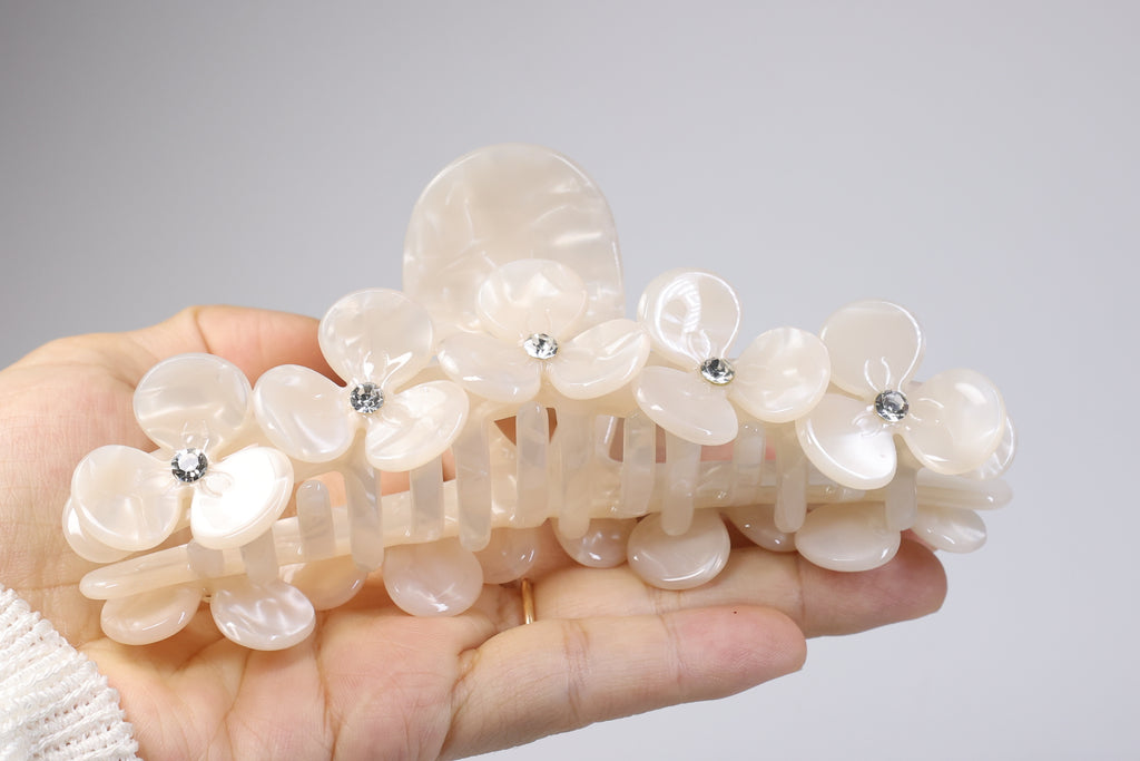 Floral Acetate Hair Claw – Large Flower Claw Clip