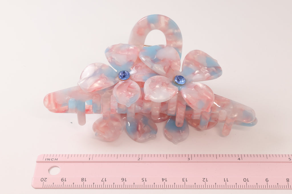 Acetate Flower Hair Claw – Large & Small Floral Claw Clips in Multiple Colors