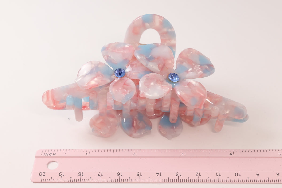Acetate Flower Hair Claw – Large & Small Floral Claw Clips in Multiple Colors