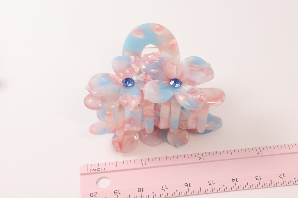 Acetate Flower Hair Claw – Large & Small Floral Claw Clips in Multiple Colors