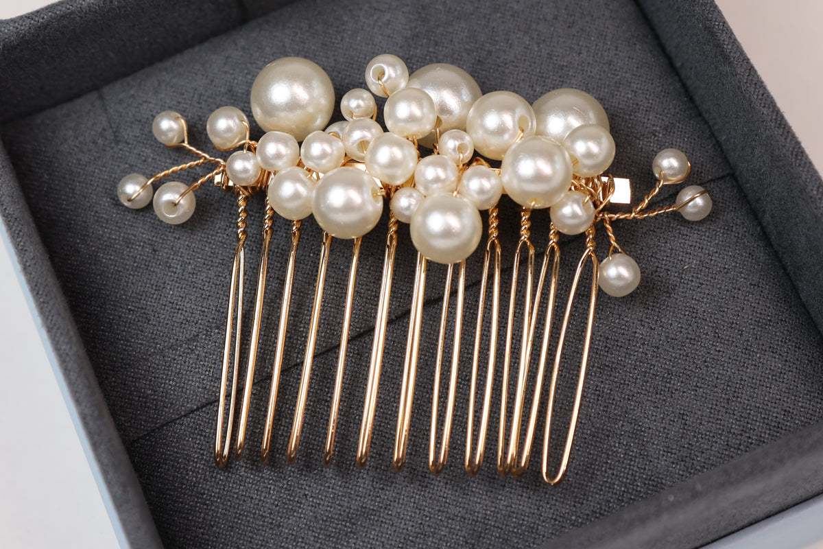 5-Piece Pearl Bridal Hair Comb & Pin Set
