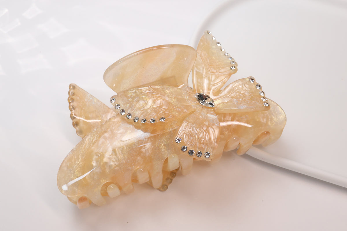 Crystal Butterfly Acetate Hair Claw