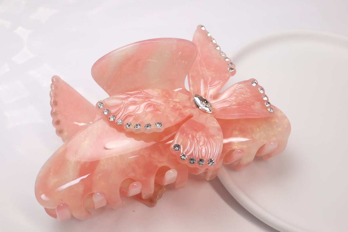 Crystal Butterfly Acetate Hair Claw