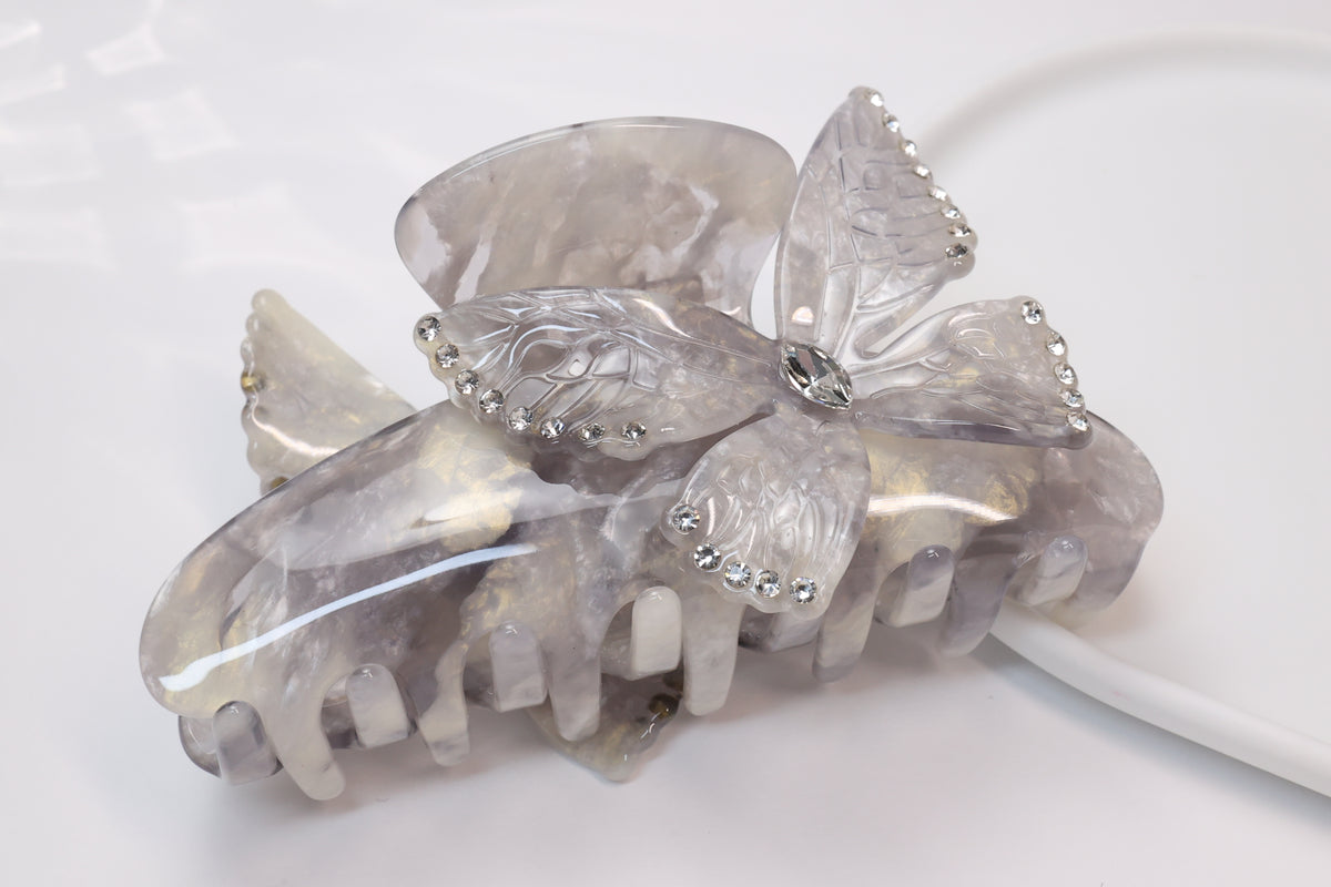 Crystal Butterfly Acetate Hair Claw
