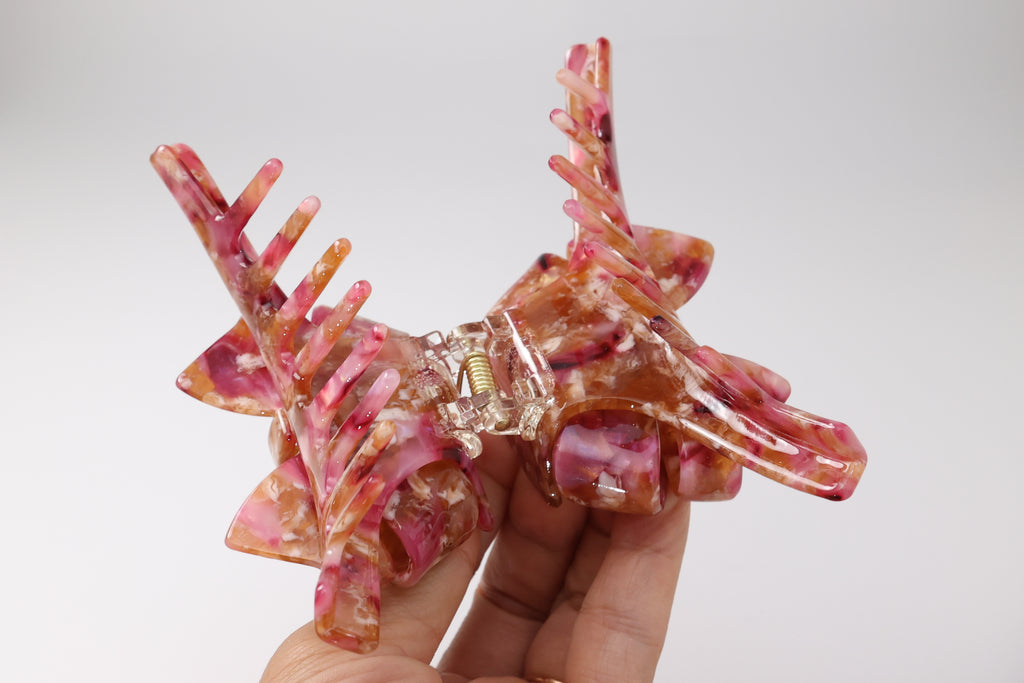 Double Bow Acetate Hair Claw Clip – 4.3"