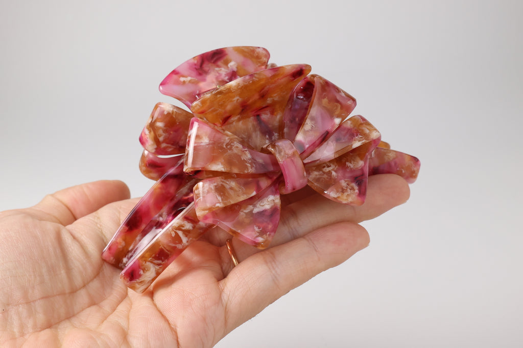 Double Bow Acetate Hair Claw Clip – 4.3"