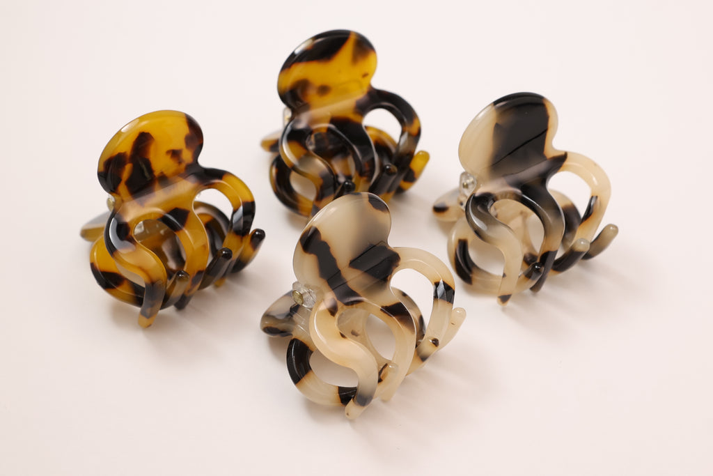 Mini Acetate Hair Claw Clips – Set of 2