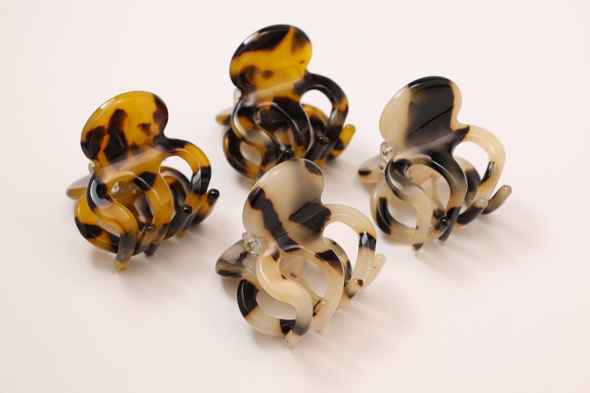 Mini Acetate Hair Claw Clips – Set of 2