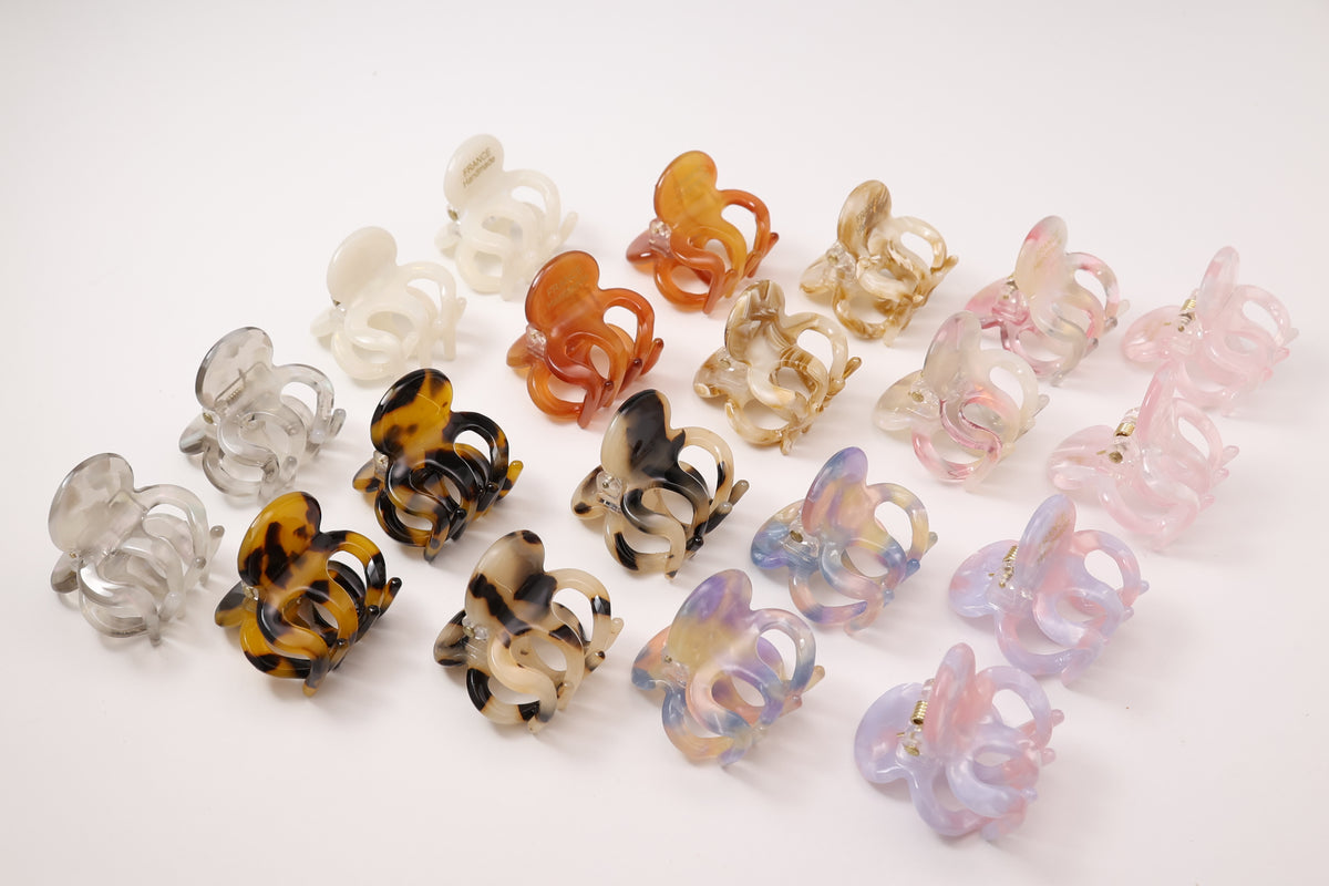 Mini Acetate Hair Claw Clips – Set of 2