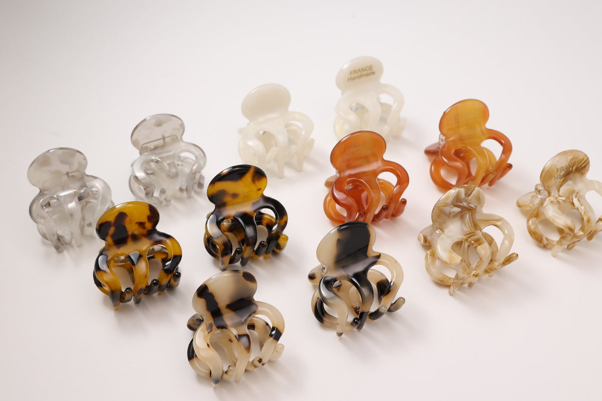 Mini Acetate Hair Claw Clips – Set of 2