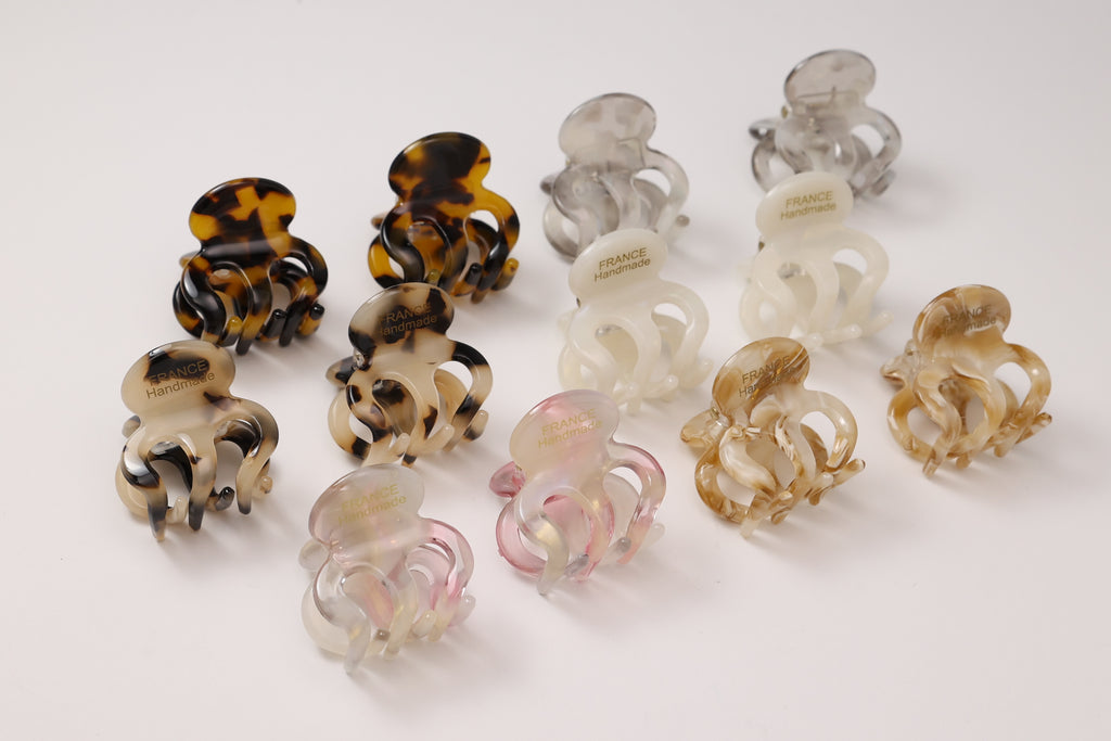 Mini Acetate Hair Claw Clips – Set of 2