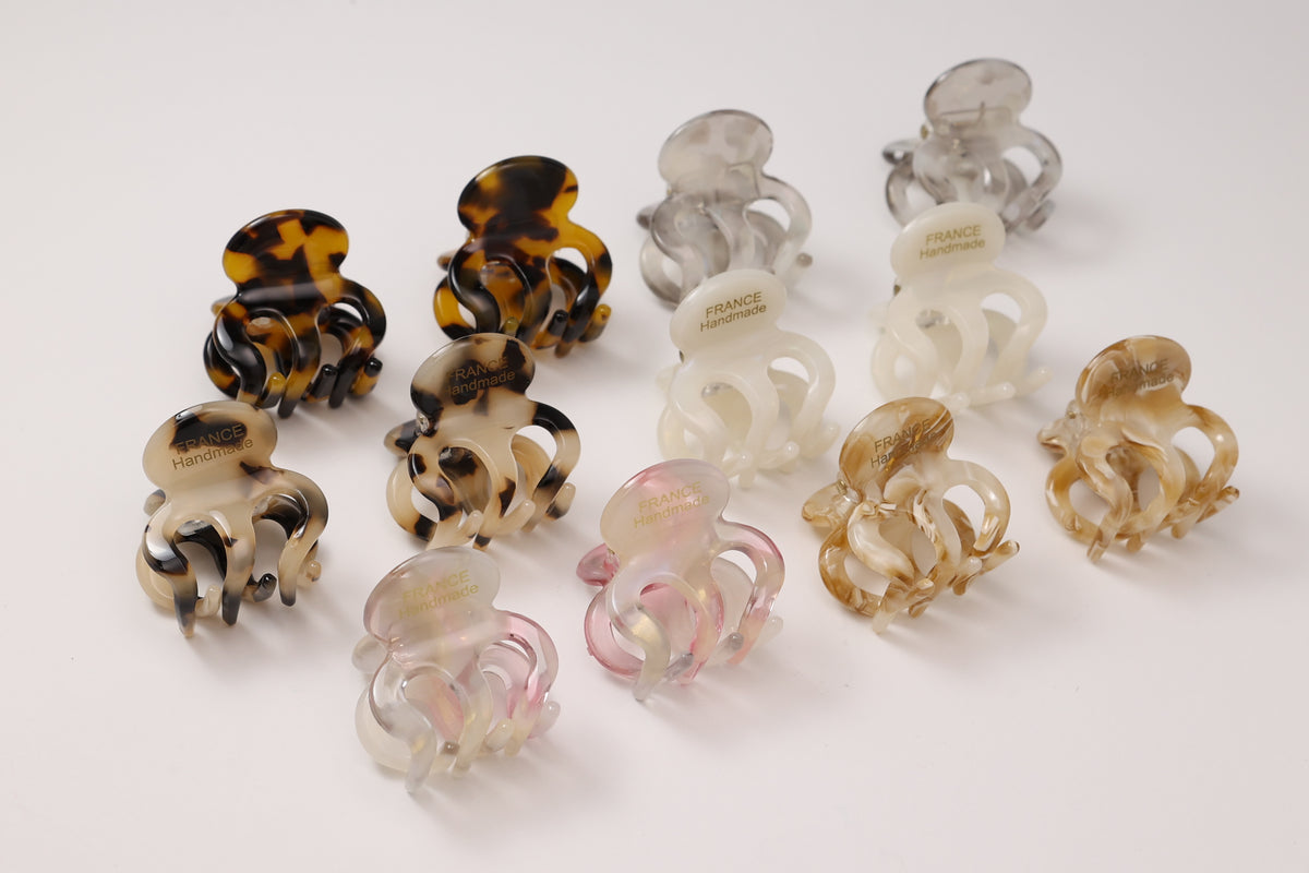 Mini Acetate Hair Claw Clips – Set of 2