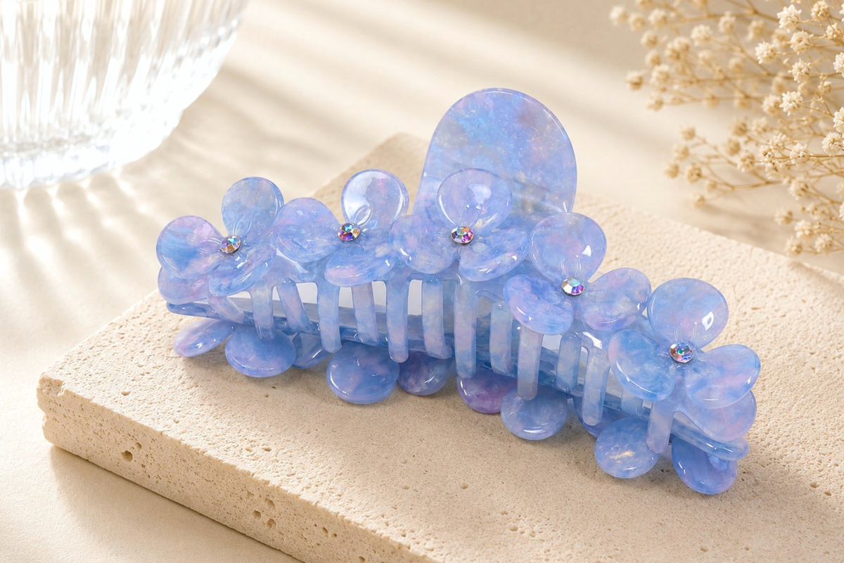 Floral Acetate Hair Claw – Large Flower Claw Clip
