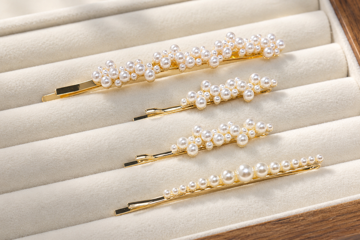 Pearl Hair Pins & Bridal Hair Clips – Elegant Gold Bobby Pins for Wedding & Special Occasion