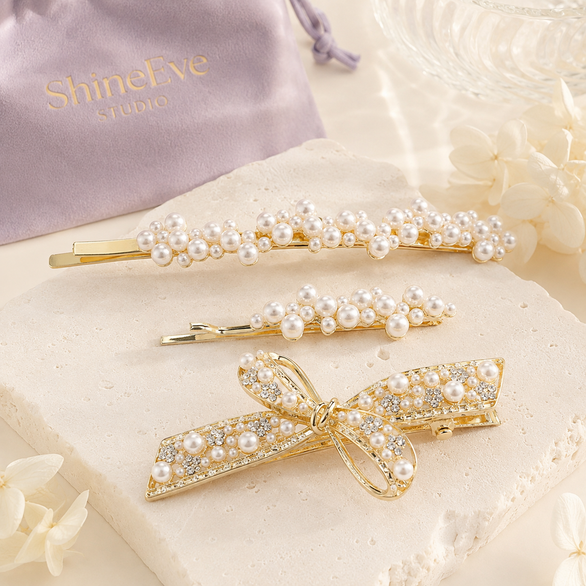 Pearl Hair Pins & Bridal Hair Clips – Elegant Gold Bobby Pins for Wedding & Special Occasion