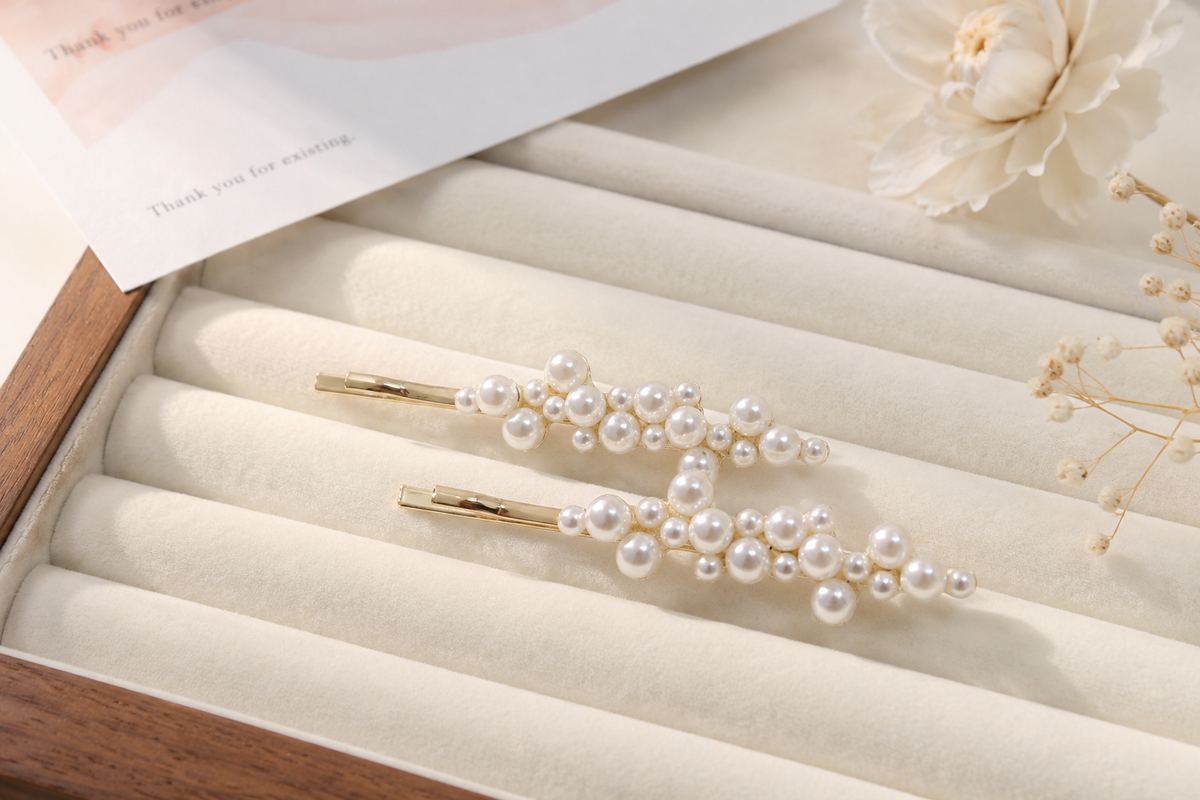 Pearl Hair Pins & Bridal Hair Clips – Elegant Gold Bobby Pins for Wedding & Special Occasion