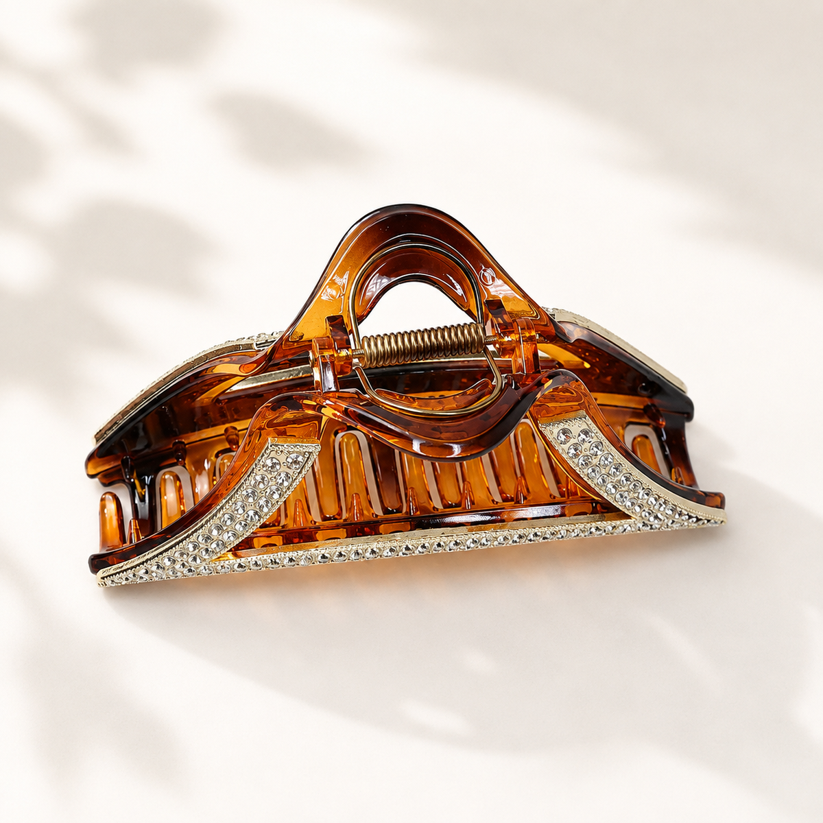 Crystal Tortoiseshell Hair Claw Clip – Rhinestone Large Hair Clip, 3 Styles
