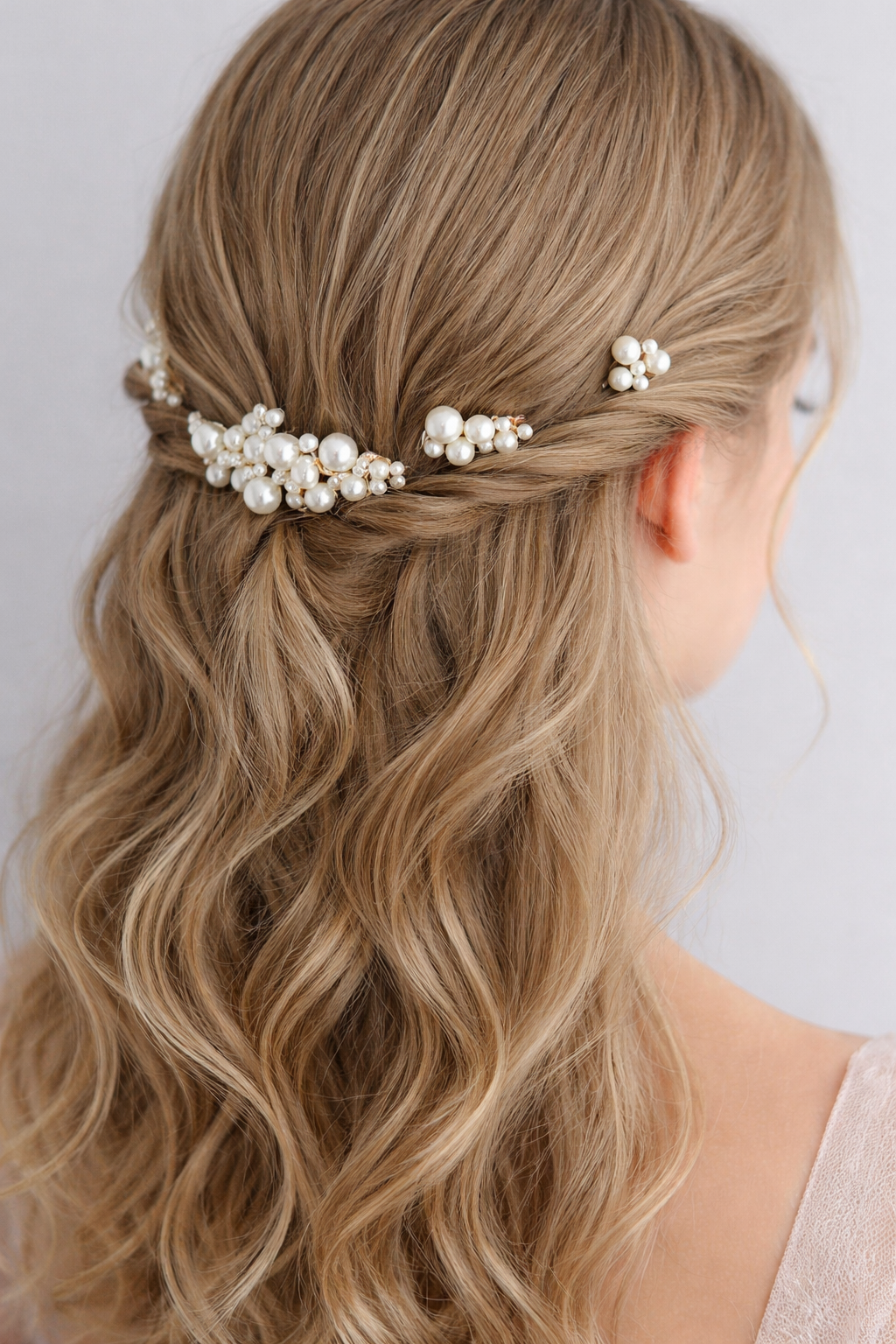 5-Piece Pearl Bridal Hair Comb & Pin Set