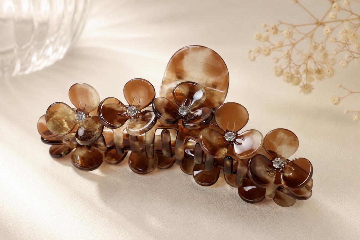Floral Acetate Hair Claw – Large Flower Claw Clip