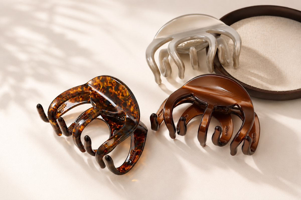 Large Acetate Hair Claw for Thick Hair – Elegant French Hair Clip