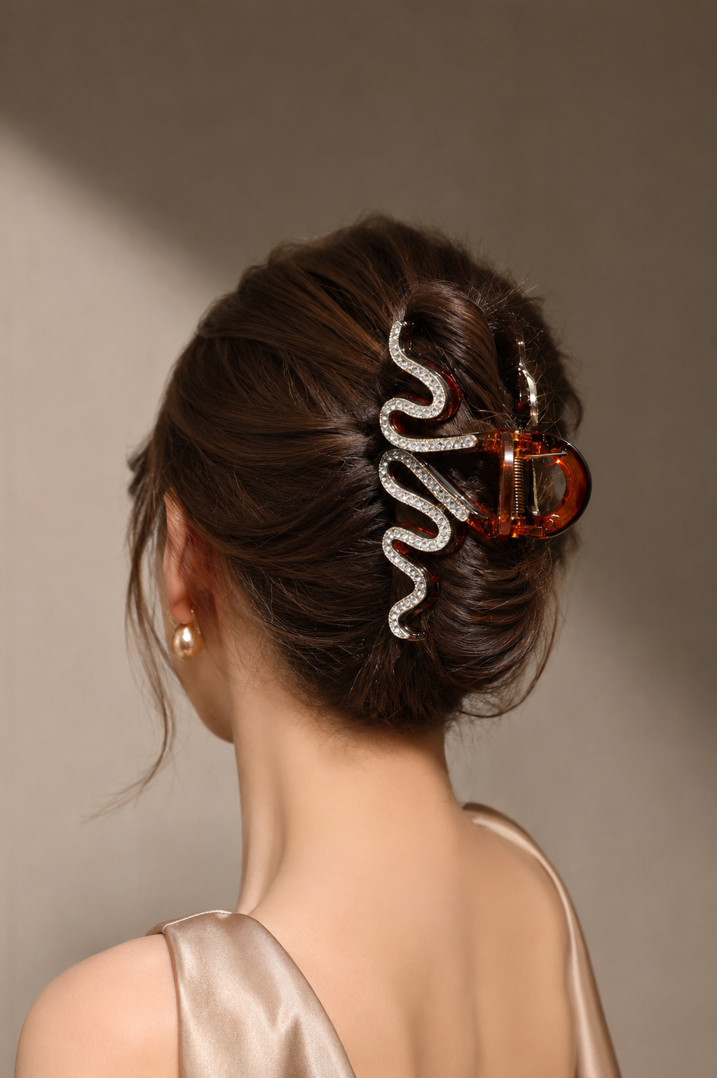 Crystal Tortoiseshell Hair Claw Clip – Rhinestone Large Hair Clip, 3 Styles