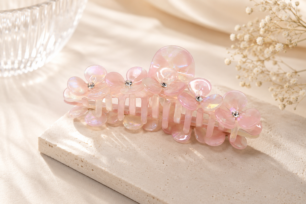 Floral Acetate Hair Claw – Large Flower Claw Clip