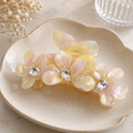 Crystal Bloom Acetate Hair Claw | Floral Claw Clip
