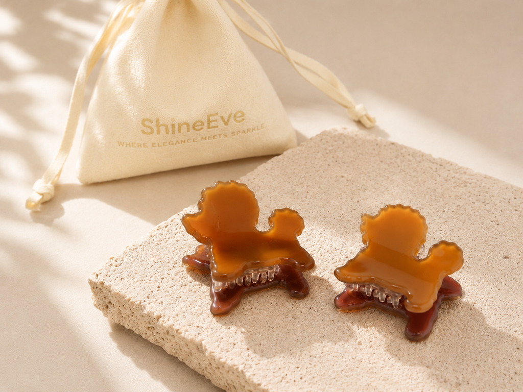 Mini Acetate Dog Hair Claw Clips — Set of 2