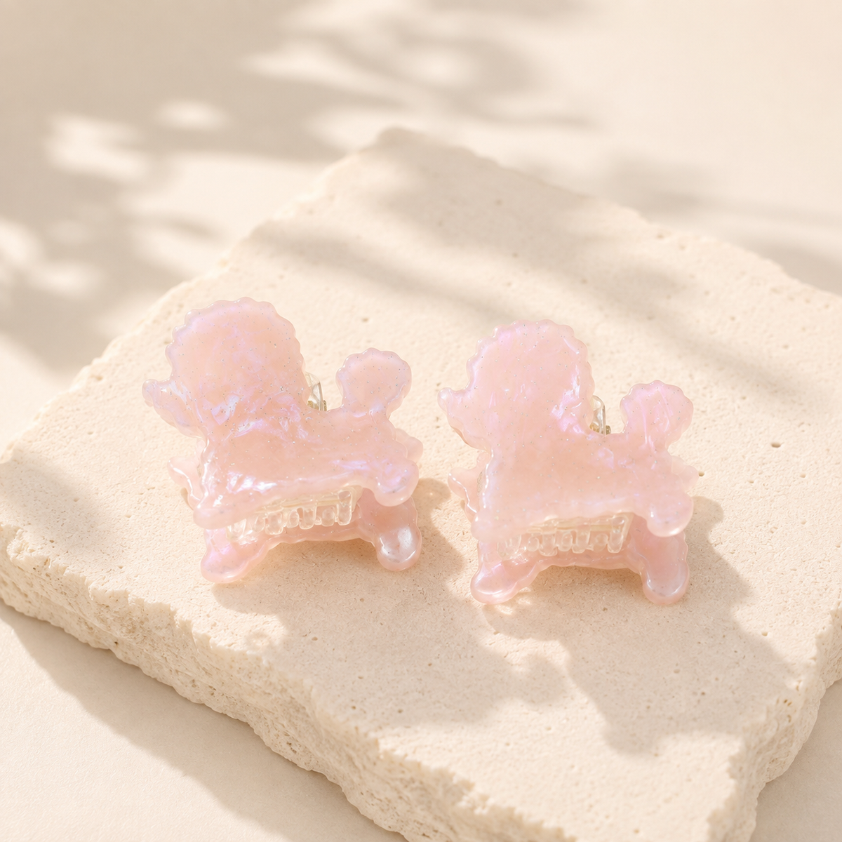 Mini Acetate Dog Hair Claw Clips — Set of 2