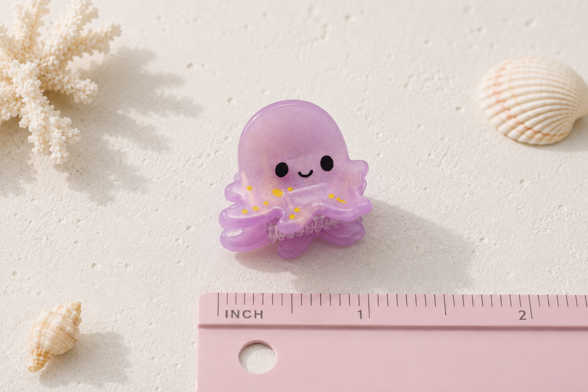 Ocean Friends Mini Acetate Hair Claw – 1 Inch