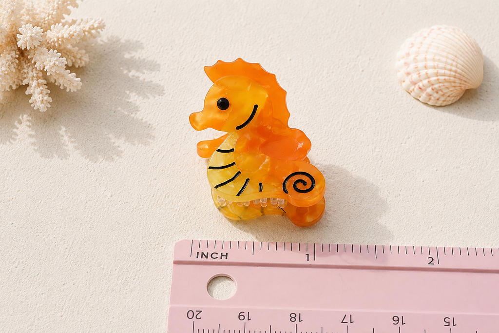 Ocean Friends Mini Acetate Hair Claw – 1 Inch