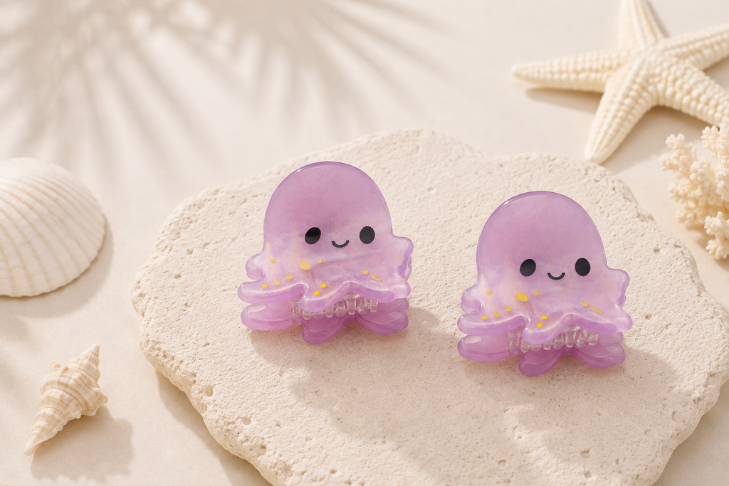 Ocean Friends Mini Acetate Hair Claw – 1 Inch