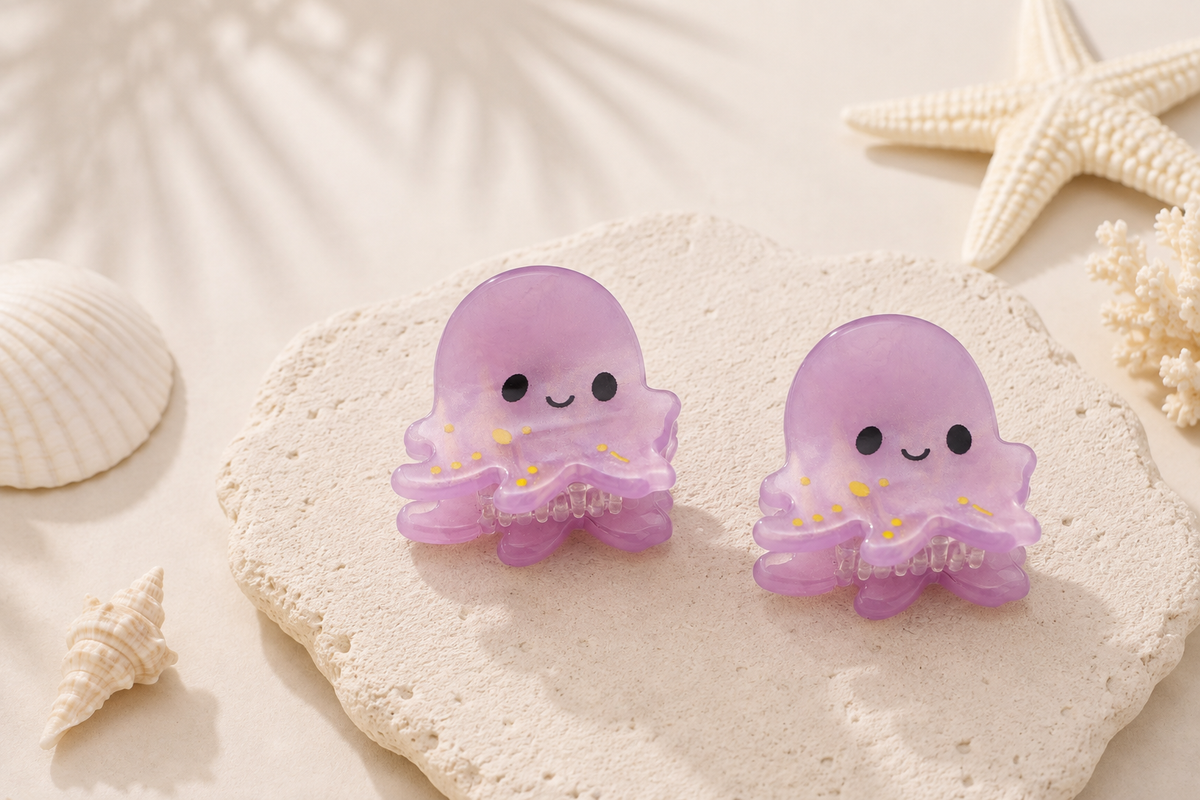 Ocean Friends Mini Acetate Hair Claw – 1 Inch